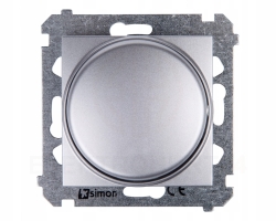 Simon 54 ŚCIEMNIACZ NACISKOWO OBROTOWY PODTYNKOWY srebrny DS9T.01/43