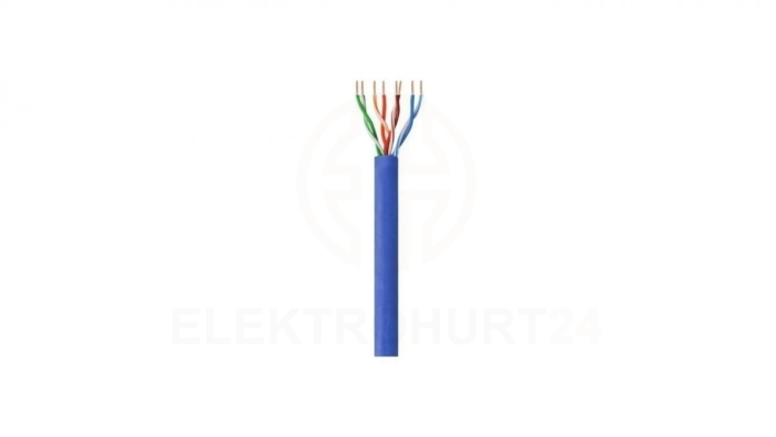 Kabel Skrętka Kat 6 UTP Drut Box Niebieska SOHO CCA ITP6-CCA-305-BL /305m/