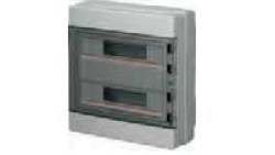 Rozdzielnica modułowa 2x18 n/t bezhalogenowa drzwi transp.IP65 szyna N+PE szara 1000V AC 1500V DC PV UV 400x400x140, EC62036E