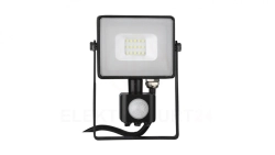 Projektor LED 10W 800lm 4000K Dioda SAMSUNG z czujnikiem ruchu PIR Czarny IP65 437