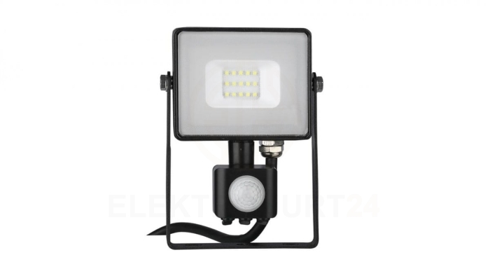 Projektor LED 10W 800lm 4000K Dioda SAMSUNG z czujnikiem ruchu PIR Czarny IP65 437