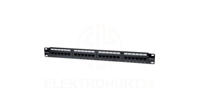 Panel Krosowy PatchPanel 1U Rack 19 UTP 24x RJ45 Cat5e