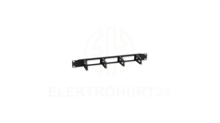 Organizer kabli 1U do szaf rack 19, 4x67mm, czarny