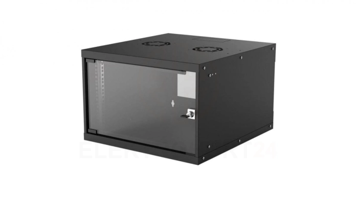 Szafka wisząca 6U 540x560 Rack 19, Basic, Flatpack, czarna