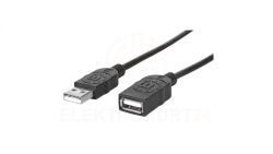 Przedłużacz kabel USB 2.0 A-A M/F 1M Czarny 308519