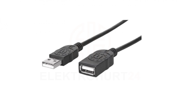 Przedłużacz kabel USB 2.0 A-A M/F 1M Czarny 308519