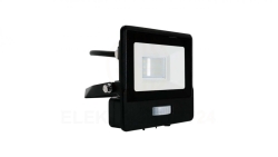 Projektor LED z czujnikiem ruchu 10W 735lm 6500K Dioda SAMSUNG IP65 Kabel 1m Czarny 5 Lat Gwarancji 20282