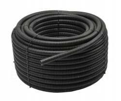 Rura karbowana RKGS 50 czarna 750N z pilotem /25m/