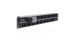 Listwa zasilająca rack 19 2u, 15x schuko, 2x wyłącznik, kabel /3 m/
