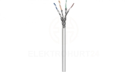Kabel Skrętka Kat 6A S/FTP linka PIMF szara 100 procent miedzi ITP-C6A-FLS305 /305m/