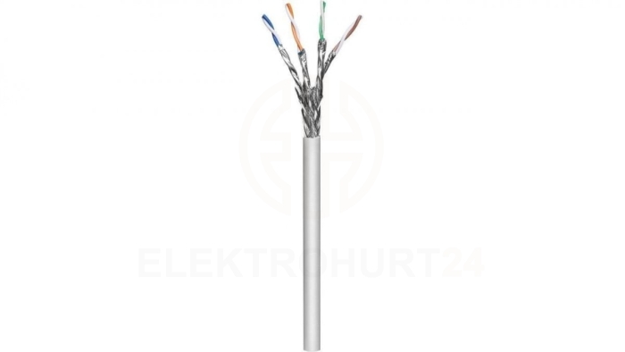 Kabel Skrętka Kat 6A S/FTP linka PIMF szara 100 procent miedzi ITP-C6A-FLS305 /305m/