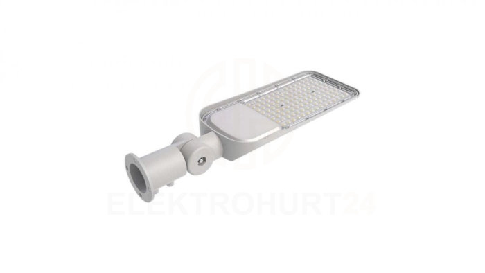 Oprawa Uliczna LED 50W 5000lm 6500K regulowany uchwyt sensor zmierzchu Diody SAMSUNG IP65 Szara 5 Lat Gwarancji 20433