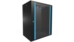 Szafa rack montowana na ścianie Extralink 15U 600x450 Czarna