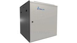 Szafa rack montowana na ścianie, drzwi blaszane pełne Extralink 12U 600x600 ASP Szara