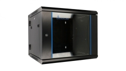Szafa rack montowana na ścianie, dwusekcyjna Extralink 9U 600x600 AZH Czarna