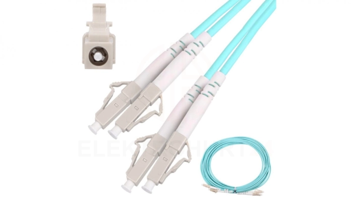 Patchcord Wielomodowy, OM3, Duplex, 3mm, 1m Extralink LC/UPC-LC/UPC