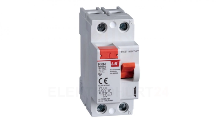Wyłącznik różnicowoprądowy 2P 32A 0,3A typ AC RKN 2P 32A 300mA 06220108R0