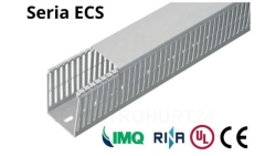 Korytko grzebieniowe samogasnące 120x40 szare z pokrywą PV UV /2m/ ECS12040