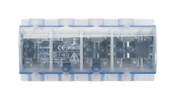 Odgałęźnik instalacyjny 4P OBL 25/16-4 4x25mm2/10x16mm2 szaro-niebieski A13-6148