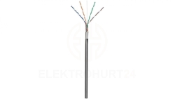 Kabel Skrętka Kat 5e F/UTP Drut 305m Czarna Zewnętrzna CCA