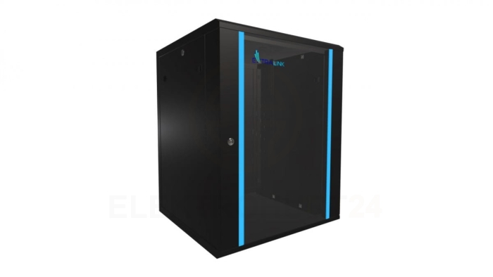 Szafa rack montowana na ścianie Extralink 15U 600x600 Czarna