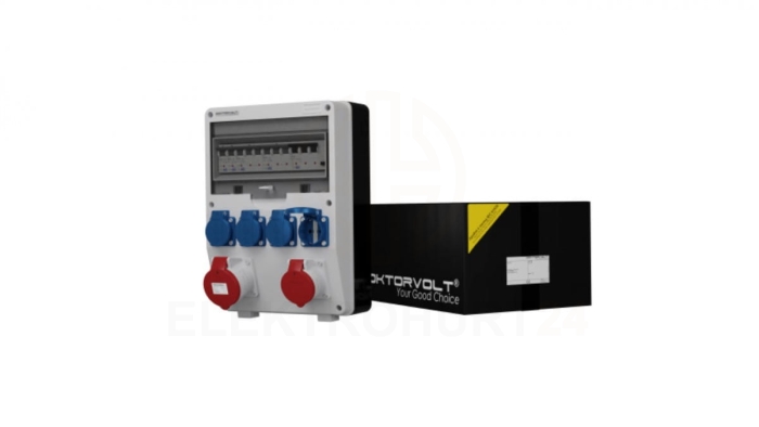 Rozdzielnica budowlana TD-S/FI 32A 16A 4x230V Schuko Doktorvolt 6442