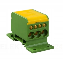 BLOK ROZDZIELCZY DB1-Z TH-35 ŻÓŁTO-ZIELONY