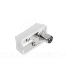 Wtyk antenowy TV kątowy duży