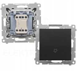 Simon 55 PRZYCISK ZWIERNY DZWONEK (MODUŁ) 10 AX 250 V~ CZARNY MAT