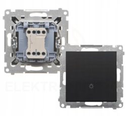 Simon 55 PRZYCISK ZWIERNY ŚWIATŁO (MODUŁ) 10 AX 250 V~ CZARNY MAT