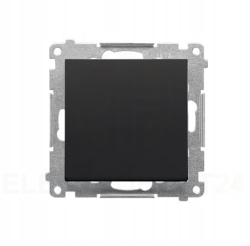 Simon 55 PRZYCISK POJEDYNCZY ZWIERNY BEZ PIKTOGRAMU (MODUŁ) 10AX CZARNY MAT