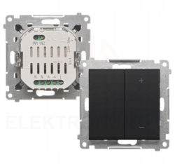 Simon 55 ŚCIEMNIACZ PRZYCISKOWY DO LED Z PODŚWIETELENIEM CZARNY MAT