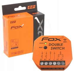 FOX PODWÓJNY PRZEKAŹNIK Wi-Fi DOPUSZKOWY 230V