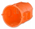 Puszka podtynkowa Ø60 mm ekstra głęboka szeregowa S60GF – pomarańczowa
