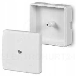 PUSZKA N/T HERMETYCZNA PUSTA 60x60x30mm IP41 BIAŁA 0236-00