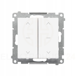 Simon 55 PRZYCISK ODBIJAJĄCY ROLETOWY PODWÓJNY TRÓJPOZYCYJNY 1-0-2 BIAŁY