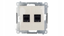 GNIAZDO INTERNETOWE ŚCIENNE KONTAKT-SIMON KREMOWY