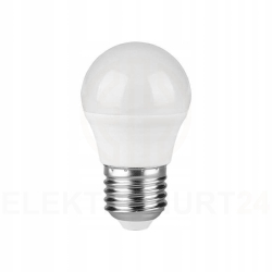 ŻARÓWKA LED V-TAC 6,5W E27 kulka G45 3000K 600lm