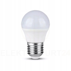 ŻARÓWKA LED V-TAC 6,5W E27 kulka G45 6500K 600lm