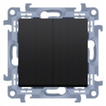 Łącznik podwójny świecznikowy Simon 10 czarny mat – CW5C.01/49