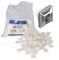 PODSTAWKA MONTAŻOWA DO OPASEK ZACISK. 19x19 BIAŁA