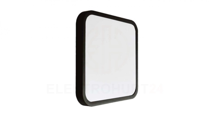 Plafoniera LED 18W 1830lm 4000K Dioda SAMSUNG IP44 Kwadrat fi250 Mleczny Czarna Ramka 5 Lat Gwarancji 76431-24