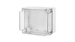 INDUSTRIAL Puszka hermetyczna n/t 340x270x165mm IP65 szara, pokrywa transparentna 2726-01