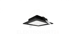 Oprawa downlight P/T kwadrat 6W 660lm 4000K IP20 czarny DL-1 EC20467