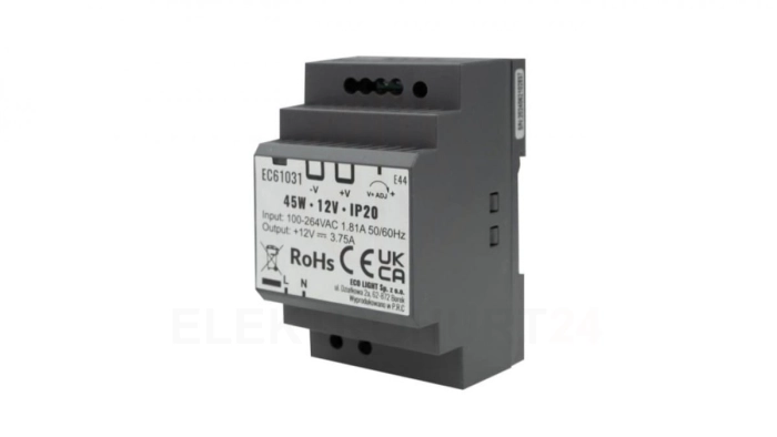 Zasilacz na szynę DIN PREMIUM 12V 45W