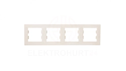 ASFORA Ramka poczwórna pozioma kremowa EPH5800423