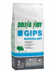 GIPS BUDOWLANY DO OSADZANIA PUSZEK 2kg DOLINA NIDY