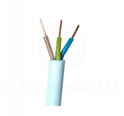 PRZEWÓD YDY żo 3x1 BIAŁY 450/750V NA METRY