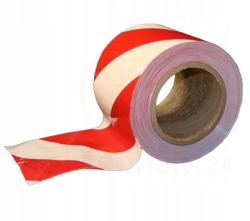 TAŚMA OSTRZEGAWCZA BIAŁO-CZERWONA 100m 80 x 0,05