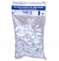 UCHWYT KABLOWY OKRĄGŁY FLOP-16 fi 16 mm /100szt./
